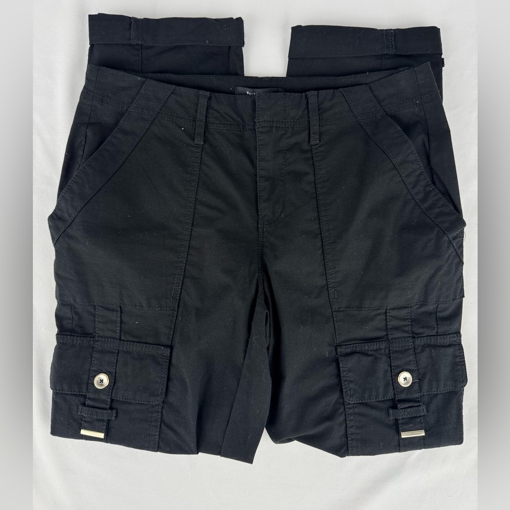 NWT White House Black Market Black Casual Cargo Crop - Picture 1 of 7